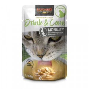 LEONARDO DRINK MOBILITY CHICKEN buljons kaķiem Vista 40g
